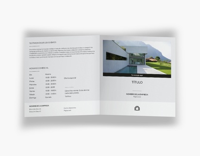 Vista previa del diseño de Galería de diseños de folletos plegados para inmobiliarias, Díptico Cuadrado (148 x 148 mm)
