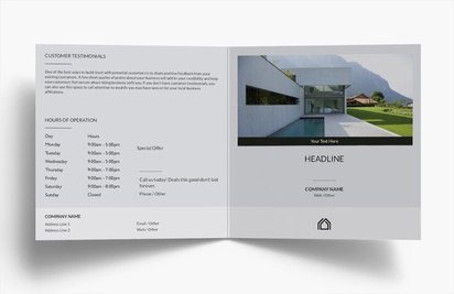 Design Preview for Design Gallery: Estate Development Folded Leaflets, Bi-fold Square (148 x 148 mm)
