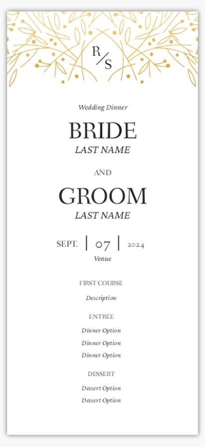 A wedding branches gray yellow design for Elegant