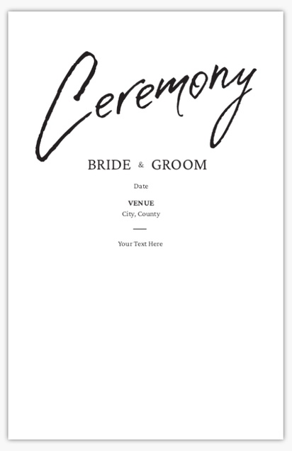 Design Preview for Traditional & Classic Wedding Programs Templates, 6" x 9"