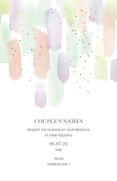Design Preview for Wedding Invitations, Flat 11.7 x 18.2 cm