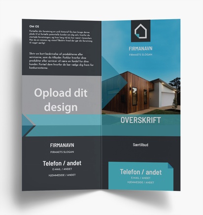 Forhåndsvisning af design for Designgalleri: Ejendomsmægling Brochurer, Midterfals DL (99 x 210 mm)