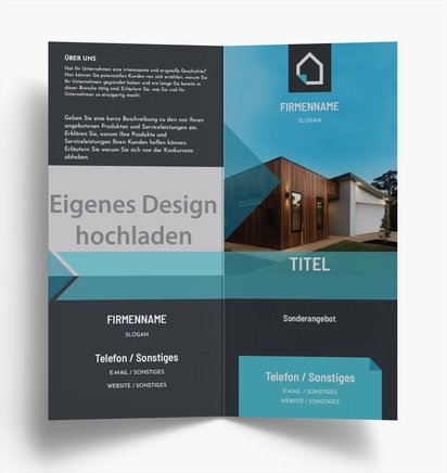 Designvorschau für Designgalerie: Falzflyer Immobilien, Einbruchfalz DL (99 x 210 mm)