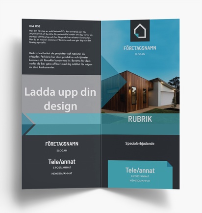 Förhandsgranskning av design för Designgalleri: Fastigheter Broschyrer, Enkelfalsning DL (99 x 210 mm)