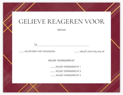 Voorvertoning ontwerp voor Ontwerpgalerij: Traditioneel en klassiek Antwoordkaarten, 13.9 x 10.7 cm