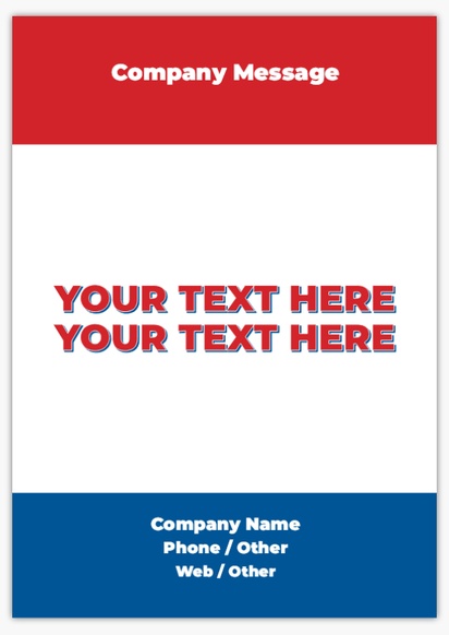 Design Preview for Design Gallery: Patriotic & Military Plastic Signs, A2 (420 x 594mm)