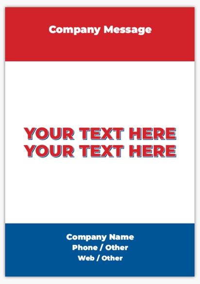 Design Preview for Design Gallery: Patriotic & Military Plastic Signs, A1 (594 x 841 mm)