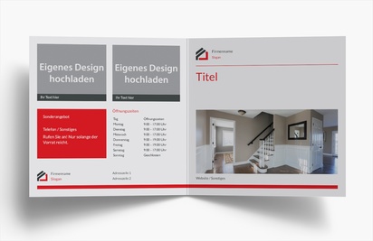 Designvorschau für Designgalerie: Falzflyer Immobiliengutachten & Investitionen, Einbruchfalz Quadratisch (148 x 148 mm)