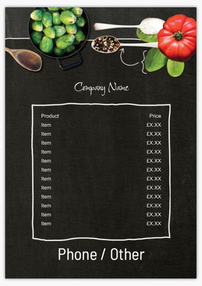 Design Preview for Design Gallery: Food Catering Plastic Signs, A1 (594 x 841 mm)