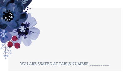Design Preview for Design Gallery: Floral Place Cards, Standard (91 x 55 mm)