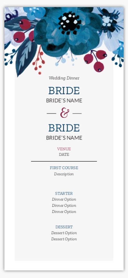 Design Preview for Design Gallery: Wedding Menu Cards