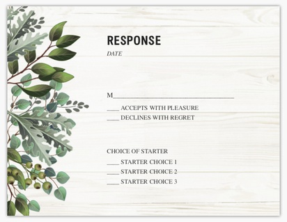 Design Preview for Design Gallery: Rustic RSVP Cards, Flat 10.7 x 13.9 cm
