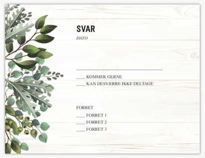 Forhåndsvisning af design for Designgalleri: Forår Svarkort, 13.9 x 10.7 cm
