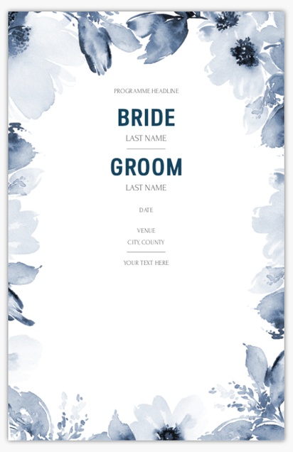 Design Preview for Design Gallery: General Party Wedding Programmes, 15.2 x 22.9 cm
