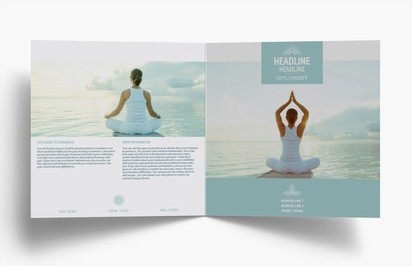 Design Preview for Design Gallery: Yoga & Pilates Folded Leaflets, Bi-fold Square (210 x 210 mm)
