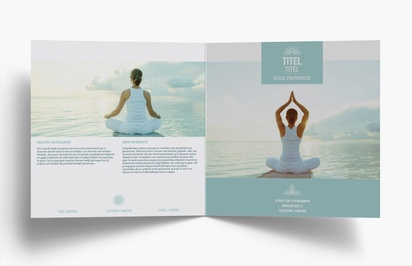 Voorvertoning ontwerp voor Ontwerpgalerij: Yoga en pilatus Folders, Tweeluik Vierkant (210 x 210 mm)