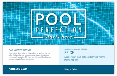 A pool cleaning services pool cleaning gray blue design