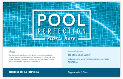 Un servicios de limpieza de piscinas limpieza de piscinas diseño azul