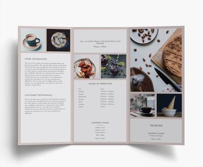 Design Preview for Design Gallery: Coffee Shops Folded Leaflets, Tri-fold DL (99 x 210 mm)