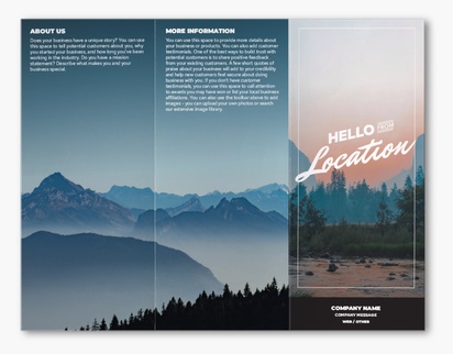 A postcard hello from blue gray design for Modern & Simple