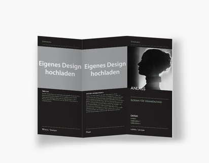 Designvorschau für Designgalerie: Falzflyer Musik, Zickzackfalz DL (99 x 210 mm)