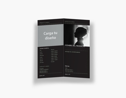 Vista previa del diseño de Galería de diseños de folletos plegados para música, Díptico DL (99 x 210 mm)