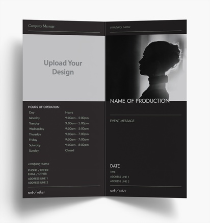 Design Preview for Design Gallery: Theatre Folded Leaflets, Bi-fold DL (99 x 210 mm)