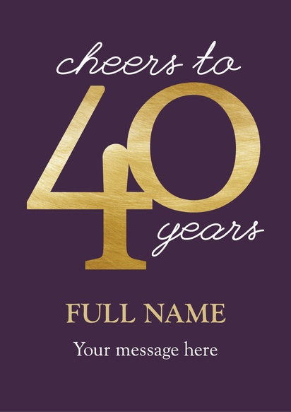 Design Preview for Design Gallery: Milestone Birthday Posters, A1 Vertical