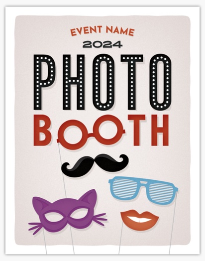 A photo booth poster photo booth props gray white design for Graduation