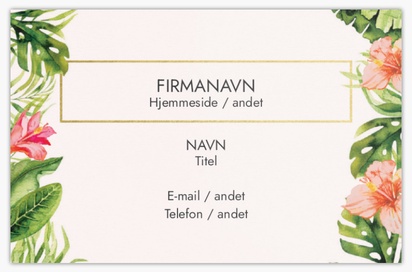 Forhåndsvisning af design for Designgalleri: Blomster og grønt Ekstra tykke visitkort, Standard (85 x 55 mm)