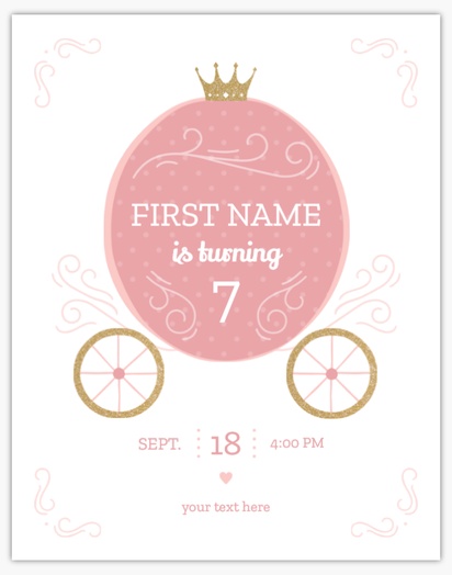 A elegant golden carriage pink gray design for General Party