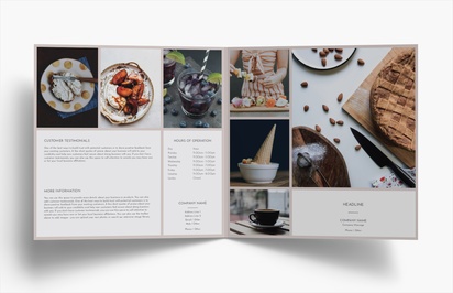 Design Preview for Design Gallery: Food & Beverage Folded Leaflets, Bi-fold Square (210 x 210 mm)