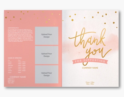 A thank you hand lettering gold pink white design for Events with 3 uploads