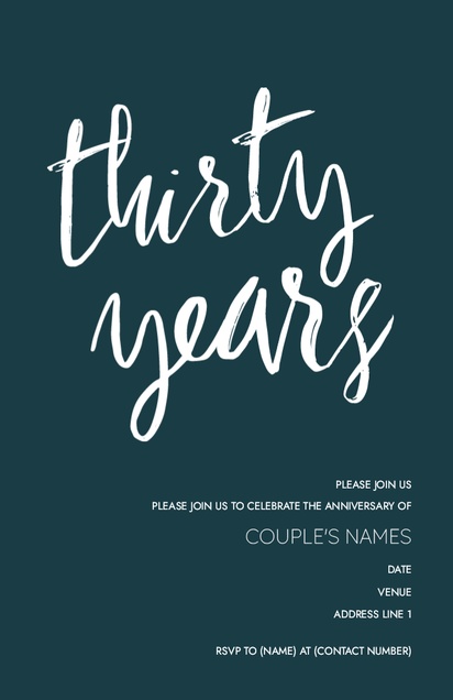 Design Preview for Design Gallery: Anniversary Invitations and Announcements, Flat 11.7 x 18.2 cm