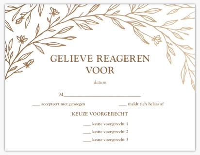 Voorvertoning ontwerp voor Ontwerpgalerij: Elegant Antwoordkaarten, 13.9 x 10.7 cm