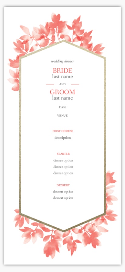 Design Preview for Design Gallery: Floral Dinner Menus