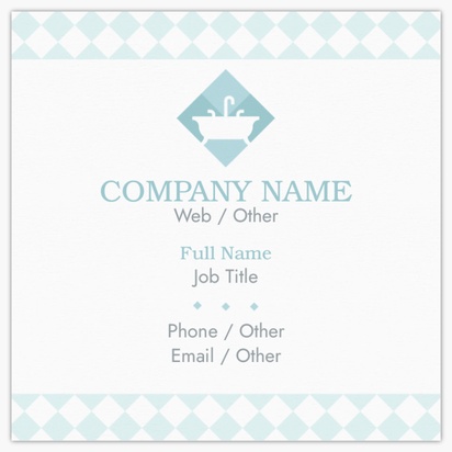 Design Preview for Design Gallery: Plumbing Matte Visiting Cards, Square (63.5 x 63.5 mm)