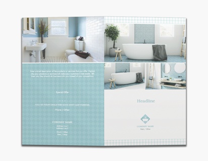 A bathroom foil blue white design for Elegant