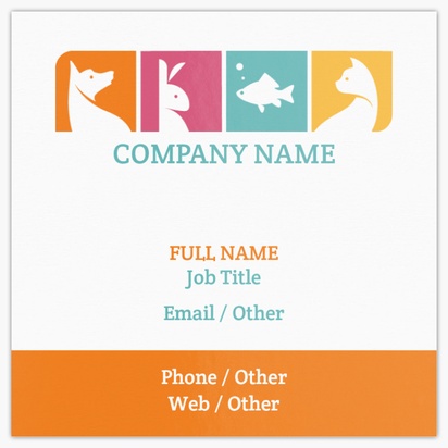 Design Preview for Design Gallery: Animals Ultra-Thick Business Cards, Square (65 x 65 mm)
