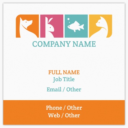 Design Preview for Design Gallery: Pet Sitting & Dog Walking Standard Business Cards, Square (65 x 65 mm)