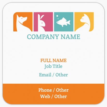 Design Preview for Design Gallery: Animals Rounded Corner Business Cards, Rounded Square (65 x 65 mm)