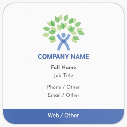 Design Preview for Community Living Rounded Corner Business Cards Templates, Square (2.5" x 2.5")