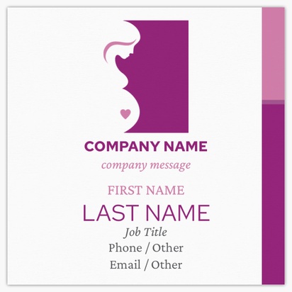 Design Preview for Design Gallery: Pregnancy & Childbirth Square Business Cards