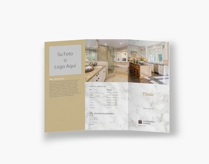 Vista previa del diseño de Galería de diseños de folletos plegados para reforma de cocinas y baños, Tríptico DL (99 x 210 mm)