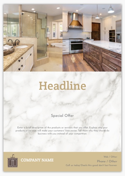 Design Preview for Design Gallery: Kitchen & Bathroom Flyers, None A5