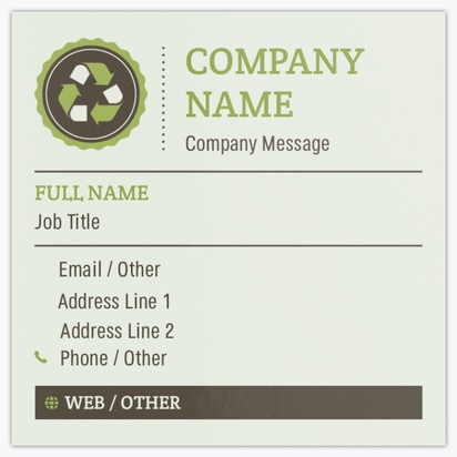 Design Preview for Manufacturing & Distribution Glossy Business Cards Templates, Square (2.5" x 2.5")