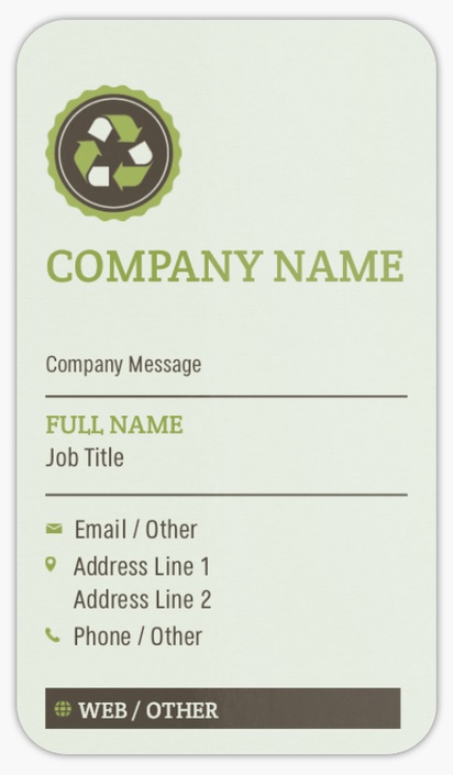 Design Preview for Manufacturing & Distribution Rounded Corner Business Cards Templates, Standard (3.5" x 2")