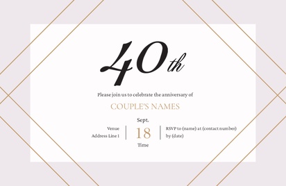 A anniversary party minimal white black design for Traditional & Classic