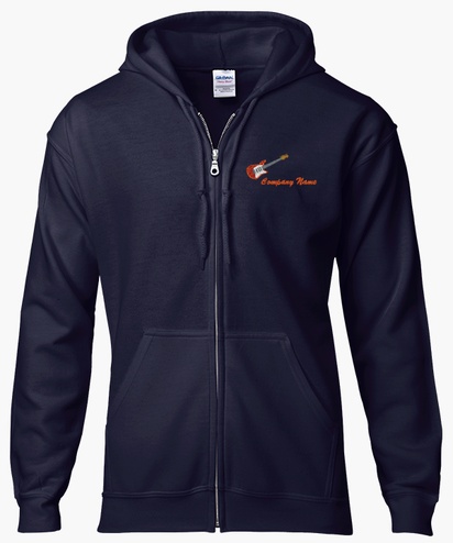 Design Preview for Templates for Arts & Entertainment Zip Up Hoodies 