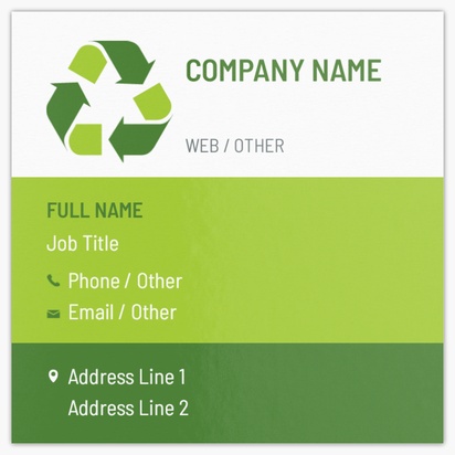 Design Preview for Manufacturing & Distribution Glossy Business Cards Templates, Square (2.5" x 2.5")